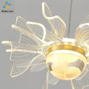 GobekUsa Butterfly LED Chandelier: Nordic Modern UFO Pendent Lamp for Home Decor