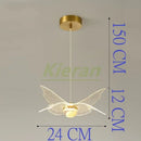 GobekUsa Butterfly LED Chandelier: Nordic Modern UFO Pendent Lamp for Home Decor