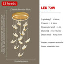 GobekUsa Butterfly LED Chandelier for Villa Duplex Living Room Decoration