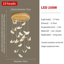GobekUsa Butterfly LED Chandelier for Villa Duplex Living Room Decoration