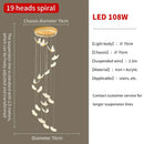 GobekUsa Butterfly LED Chandelier for Villa Duplex Living Room Decoration