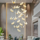 GobekUsa Butterfly LED Chandelier for Villa Duplex Living Room Decoration