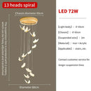 GobekUsa Butterfly LED Chandelier for Villa Duplex Living Room Decoration