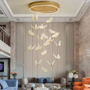GobekUsa Butterfly LED Chandelier for Villa Duplex Living Room Decoration