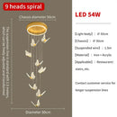 GobekUsa Butterfly LED Chandelier for Villa Duplex Living Room Decoration