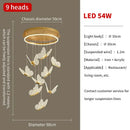 GobekUsa Butterfly LED Chandelier for Villa Duplex Living Room Decoration