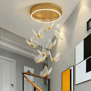 GobekUsa Butterfly LED Chandelier for Villa Duplex Living Room Decoration