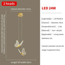 GobekUsa Butterfly LED Chandelier for Villa Duplex Living Room Decoration