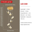 GobekUsa Butterfly LED Chandelier for Villa Duplex Living Room Decoration