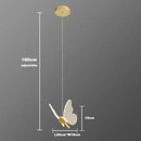 GobekUsa Butterfly LED Chandelier for Villa Duplex Living Room Decoration