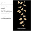 GobekUsa Butterfly Pendant Lamps: Modern Luxury Lighting Fixtures for Staircase, Bedroom, and Aisle