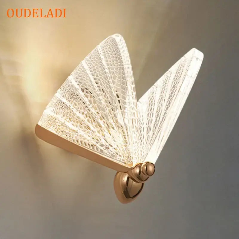 GobekUsa Butterfly Wall Lamp: Modern Minimalist Bedroom Lighting Décor