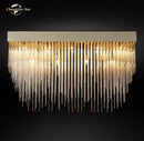 GobekUsa Cascada Rectangular LED Chandelier for Modern Living and Dining Room