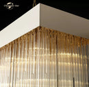 GobekUsa Cascada Rectangular LED Chandelier for Modern Living and Dining Room