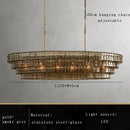 GobekUsa Brown Glass Pendant Lights for Dining Table Chandelier, Oval Clear Round Suspension Lamp