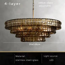 GobekUsa Brown Glass Pendant Lights for Dining Table Chandelier, Oval Clear Round Suspension Lamp