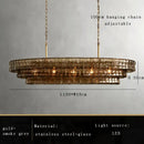 GobekUsa Brown Glass Pendant Lights for Dining Table Chandelier, Oval Clear Round Suspension Lamp