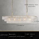 GobekUsa Brown Glass Pendant Lights for Dining Table Chandelier, Oval Clear Round Suspension Lamp
