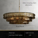 GobekUsa Brown Glass Pendant Lights for Dining Table Chandelier, Oval Clear Round Suspension Lamp