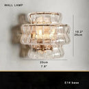 GobekUsa Brown Glass Pendant Lights for Dining Table Chandelier, Oval Clear Round Suspension Lamp