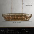GobekUsa Brown Glass Pendant Lights for Dining Table Chandelier, Oval Clear Round Suspension Lamp