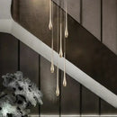 GobekUsa Gold-Plated LED Ceiling Chandelier for Staircase, Living Room, Kitchen, Attic