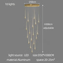 GobekUsa Gold-Plated LED Ceiling Chandelier for Staircase, Living Room, Kitchen, Attic