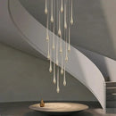 GobekUsa Gold-Plated LED Ceiling Chandelier for Staircase, Living Room, Kitchen, Attic