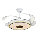 GobekUsa 90 Modern Ceiling Fan with Bluetooth Speaker, LED Light, and Remote Control