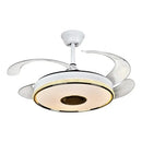 GobekUsa 90 Modern Ceiling Fan with Bluetooth Speaker, LED Light, and Remote Control