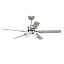 GobekUsa 52" Stainless Steel Blade Ceiling Fan with LED Light and Remote Control