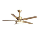 GobekUsa 52" Stainless Steel Blade Ceiling Fan with LED Light and Remote Control