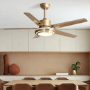 GobekUsa 52" Stainless Steel Blade Ceiling Fan with LED Light and Remote Control