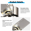 GobekUsa 52" Stainless Steel Blade Ceiling Fan with LED Light and Remote Control