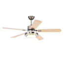 GobekUsa 52" Stainless Steel Blade Ceiling Fan with LED Light and Remote Control