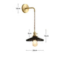 GobekUsa Ceramic Wall Lamp Pull Chain LED Modern Nordic Copper Socket Mirror Light