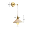 GobekUsa Ceramic Wall Lamp Pull Chain LED Modern Nordic Copper Socket Mirror Light