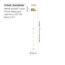 GobekUsa Brass Full Copper Modern Chandelier Light Fixture for Stylish Living Spaces