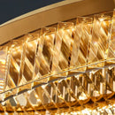 GobekUsa Crystal LED Dimmable Ceiling Lamp with Steel Body and Gray Glass