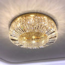 GobekUsa Crystal LED Ceiling Lights Shiny Gold/Chrome Steel E14 Mount Fixtures