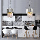 GobekUsa Crystal Pendant Chandelier Gold & Chrome Luxury LED Lighting for Dining Room & Bedroom