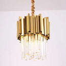 GobekUsa Crystal Pendant Chandelier Gold & Chrome Luxury LED Lighting for Dining Room & Bedroom