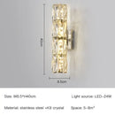 GobekUsa Crystal Wall Lamp: Nordic LED Luxury Design, Art Gold/Chrome for Living Room, Bedroom