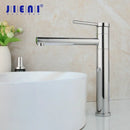GobekUsa Gold Plated & Chrome Basin Faucet with Long Spout, Single Handle Mixer