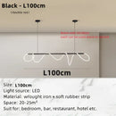 GobekUsa Circle Note Linear Light: Modern Minimalist Nordic Pendant Lamp for Bedroom, Living Room