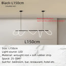 GobekUsa Circle Note Linear Light: Modern Minimalist Nordic Pendant Lamp for Bedroom, Living Room