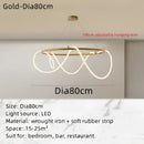 GobekUsa Circle Note Linear Light: Modern Minimalist Nordic Pendant Lamp for Bedroom, Living Room