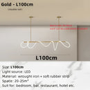GobekUsa Circle Note Linear Light: Modern Minimalist Nordic Pendant Lamp for Bedroom, Living Room