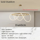GobekUsa Circle Note Linear Light: Modern Minimalist Nordic Pendant Lamp for Bedroom, Living Room