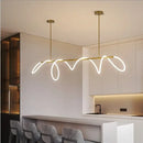 GobekUsa Circle Note Linear Light: Modern Minimalist Nordic Pendant Lamp for Bedroom, Living Room